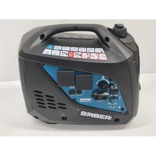 Saber 2000W Portable Petrol Inverter Generator SABSPG2000W (Pre-Owned)