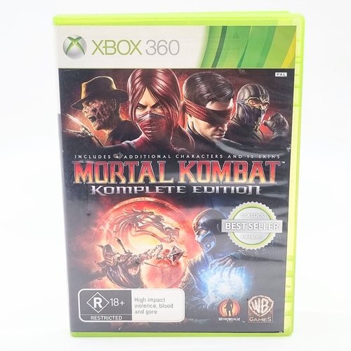Mortal Kombat Komplete Edition Xbox 360 Game Classics Best Seller