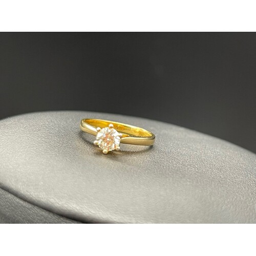 Ladies 18ct Yellow Gold Brilliant Cut Diamond Ring (Pre-Owned)