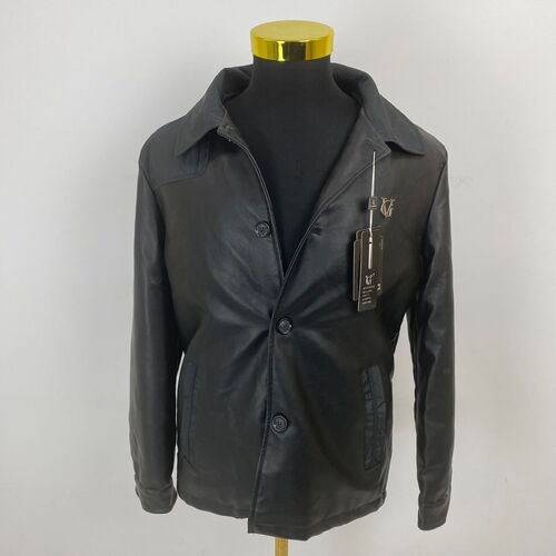 VG World Collection Luxury Black Leather Jacket Size Small