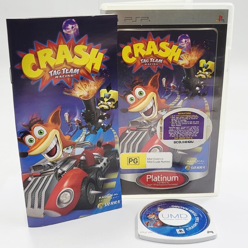 Crash Tag Team Racing PSP Game With Manual Preowned Sony PlayStation Portable