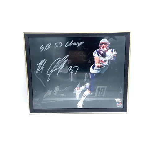 NFL Fanatics Signed Rob Gronkowski NE Patriots Super Bowl Framed Photograph