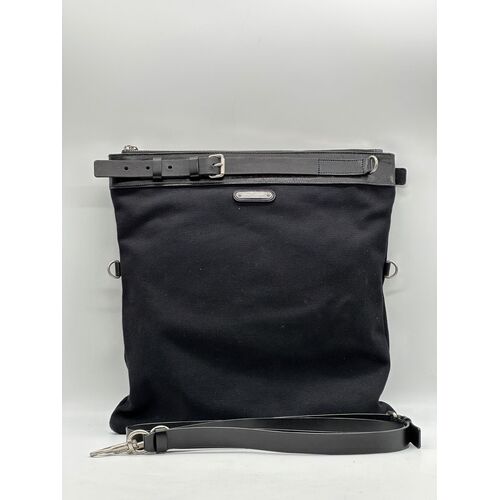 Yves Saint Laurent YSL Paris Canvas Tote Bag Detachable Strap GUS2E 1000 Black