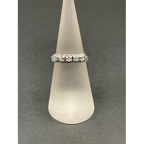 Ladies 9ct White Gold Cubic Zirconia Ring