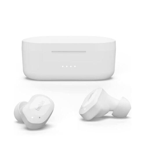 Belkin SoundForm Play True Wireless In Ear Headphones White IPX5 Rated