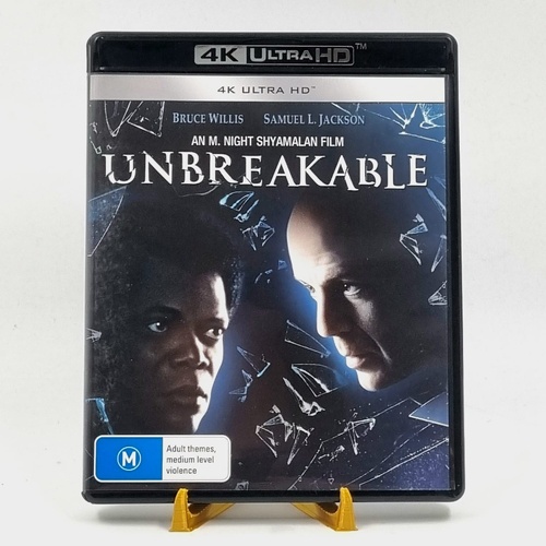 Unbreakable 4K Blu-ray Bruce Willis Samuel L. Jackson M. Night Shyamalan
