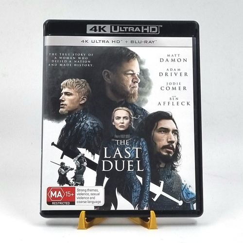 The Last Duel 4K Ultra HD + Blu-ray 2021 Matt Damon Historical Drama