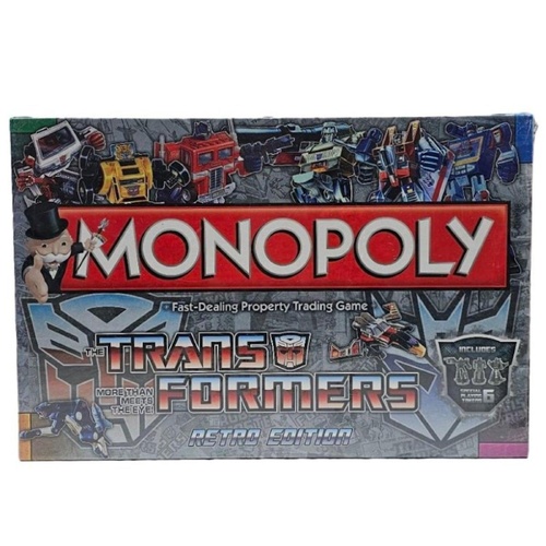 Monopoly Transformers Retro Edition Board Game Hasbro Collectible