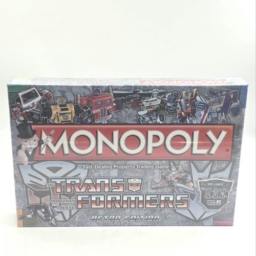 Monopoly Transformers Retro Edition Board Game Hasbro Collectible