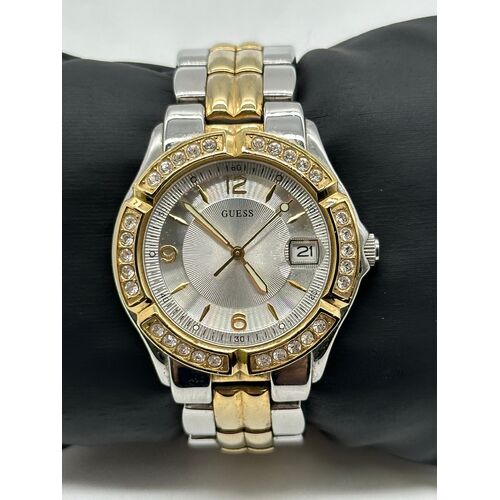 Guess Women's Stainless Steel Two-Tone Crystal Accented Watch U0026L1