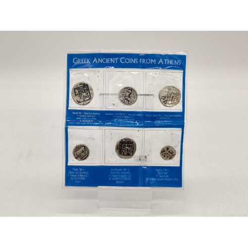 Greek Ancient Coins from Athens 6 Pieces Collectible in Sealed Packaging 