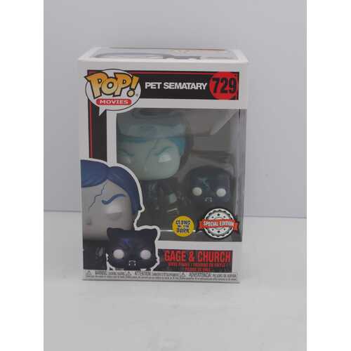 Funko Pop! Movies Pet Sematary Special Edition Gage & Church #729 (Pre-owned)