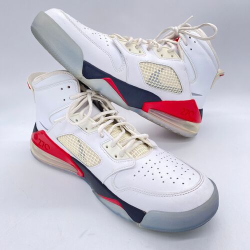 Jordan Mars 270 White Fire Red Size 13 US Men's Sneakers CD7070-100