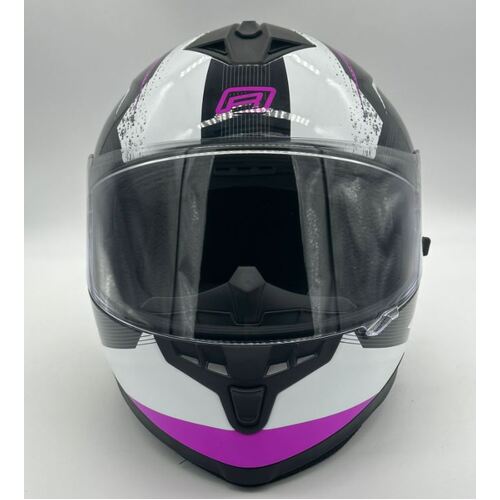 Rjays Motorcycle Helmet Dominator II White/Pink Size S (Pre-owned)