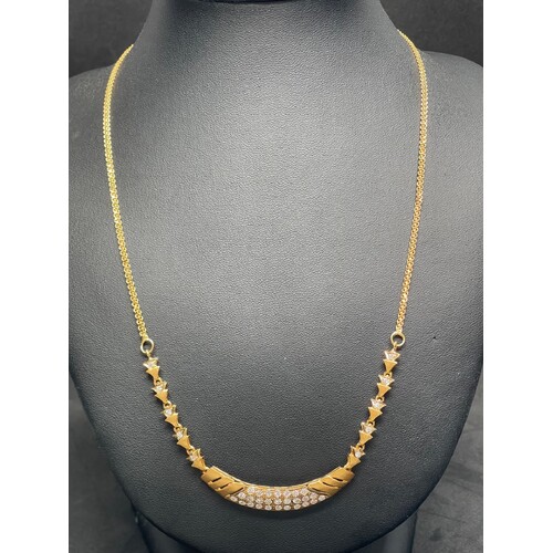 Ladies 21ct Yellow Gold Fancy Link Necklace (Pre-Owned)