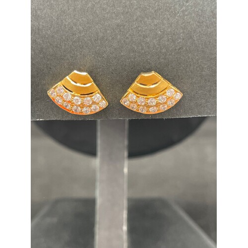 Ladies 21ct Yellow Gold Earrings (Pre-Owned)