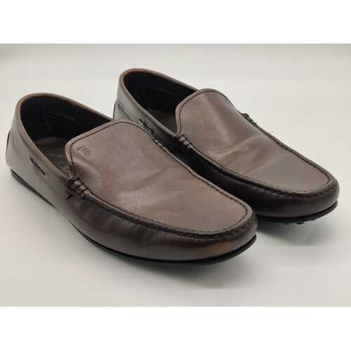Tod’s Brown Leather Men’s Loafers Size 8 US (Pre-owned)