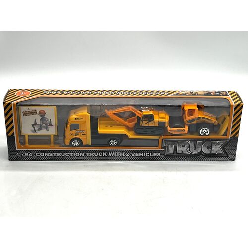 The Reject Shop 1:64 Construction Truck with 2 Vehicles