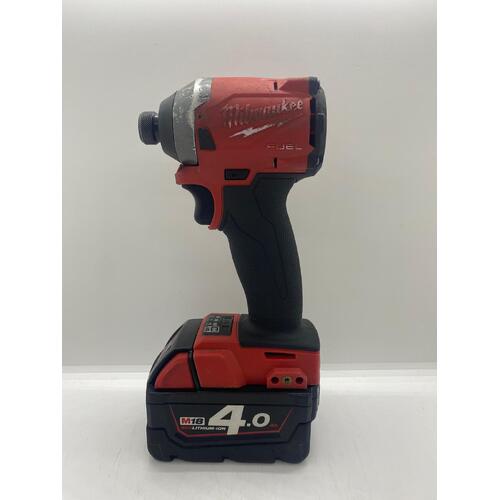 Milwaukee M18 FID2 18V 1/4" Hex Cordless Impact Driver with 4.0Ah Battery 