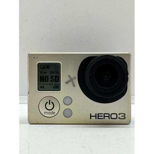 GoPro Hero 3 Action Camera Silver Edition Device “No Parts” (Pre-owned)