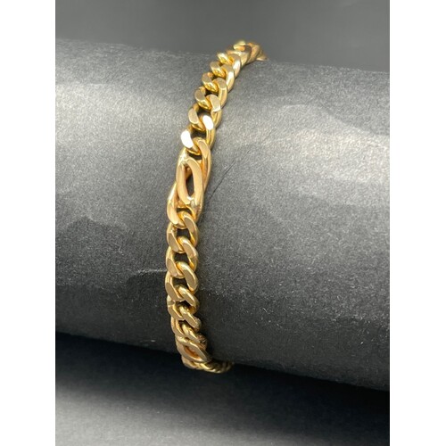 Unisex 18ct Yellow Gold Double Link Bracelet (Pre-Owned)