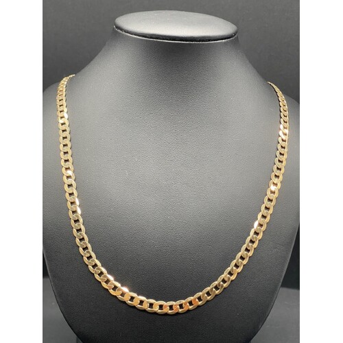 Ladies 9ct Yellow Gold Curb Link Necklace (Pre-Owned)