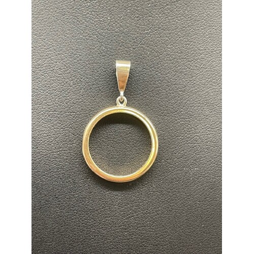 Ladies 9ct Yellow Gold Infinity Circle Pendant (Pre-Owned)