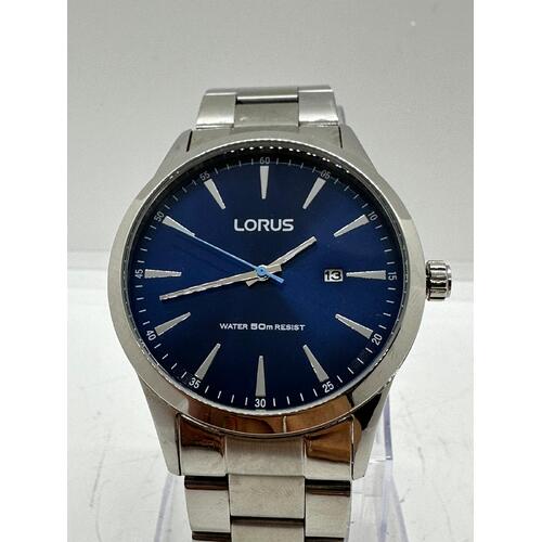 Lorus PC32-X109 Silver Blue Analogue Watch 50m Water Resistant (Pre-owned)