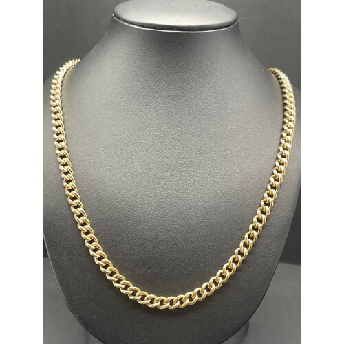 Unisex Silver Filled 9ct Curb Link Necklace (Pre-Owned)