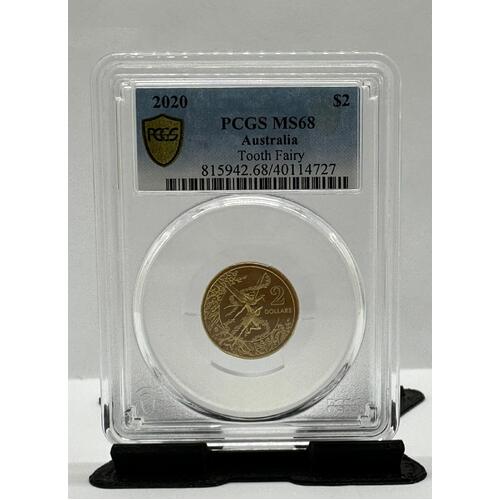 Australian Collectable 2020 $2 PCGS MS68 Tooth Fairy Collectable Coin