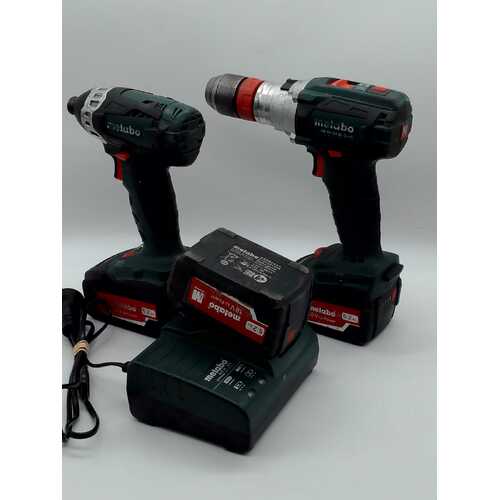 Metabo SB Combo Kit with Impact Drill + 5.2Ah Batteries and Charger (Pre-owned)