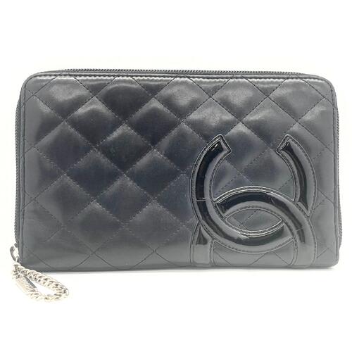 Chanel Black Quilted Leather Cambon Ligne Zippy Organizer Ladies Wallet