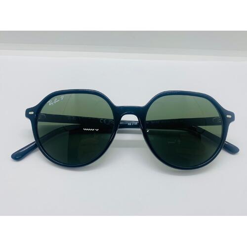 Ray-Ban RB2195 Thalia Polarised Unisex Sunglasses 901/58 in Black and Green