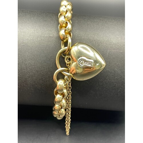 Ladies 10ct Yellow Gold Belcher Link Bracelet