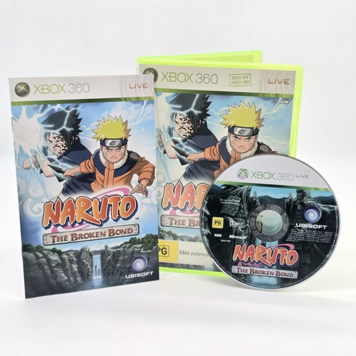 Naruto The Broken Bond Xbox 360 Game Complete CIB Authentic