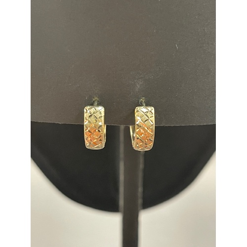 Ladies 9ct Yellow Gold Round Huggie Hoop Earrings
