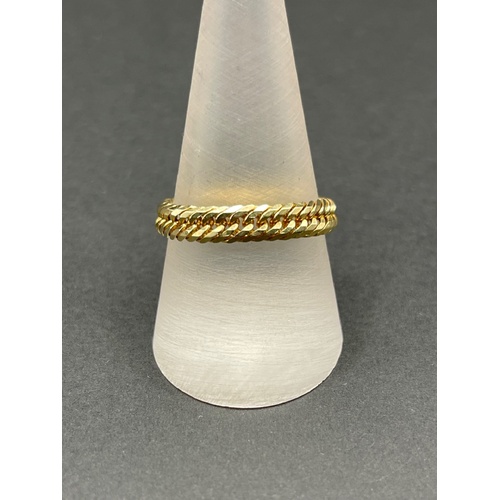 Unisex 18t Yellow Gold Curb Link Chain Ring