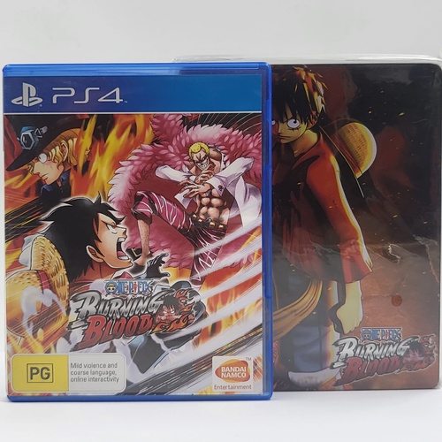 One Piece Burning Blood PlayStation 4 PS4 Video Game with Steelbook