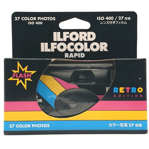 Ilford IlfoColor Rapid Retro Edition 27 Exposure Single Use Color Film Camera