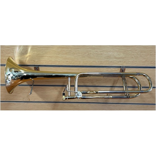 Huxley Straight Trombone Two Tone Colour with Case Gloves Oil Cloth and Strap