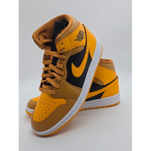 Nike WMNS Air Jordan 1 Mid Chutney Taxi Black White BQ6472 700 Size 8 US
