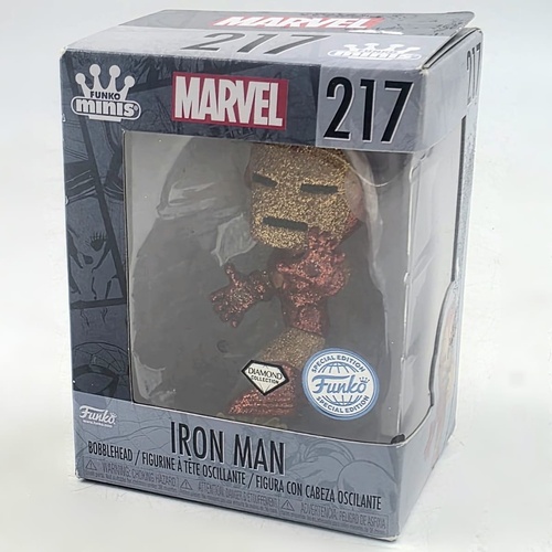 Funko Minis Marvel Iron Man #217 Diamond Collection Glitter Bobblehead 