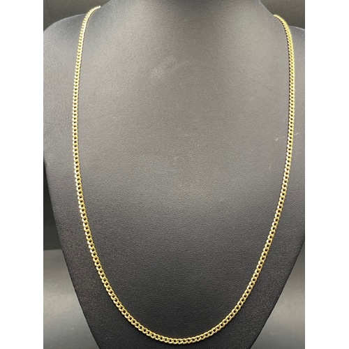 Unisex 9ct Yellow Gold Curb Link Necklace