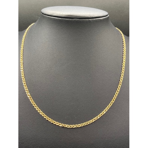 Ladies 9ct Yellow Gold Double Curb Link Necklace