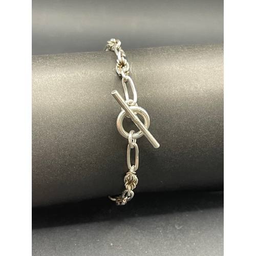 Ladies 925 Sterling Silver Knot Link Bracelet