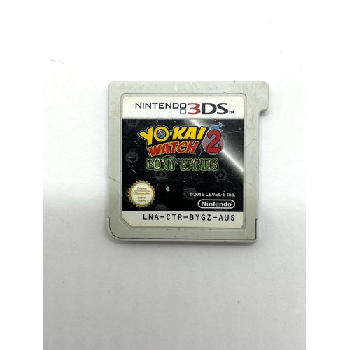 Nintendo 3DS Yo-kai Watch 2 Bony Spirits Video Game Cartridge