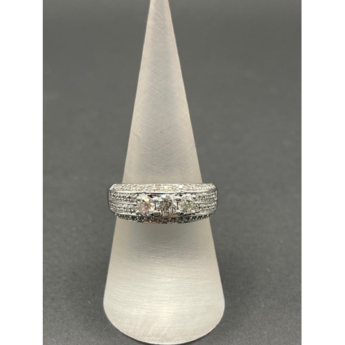 Ladies 9ct White Gold Diamond Ring