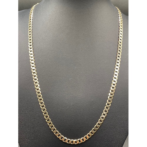 Unisex 9ct Yellow Gold Curb Link Necklace