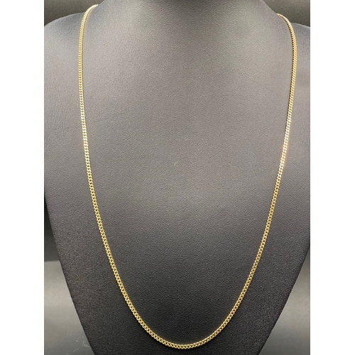 Unisex 18ct Yellow Gold Curb Link Necklace