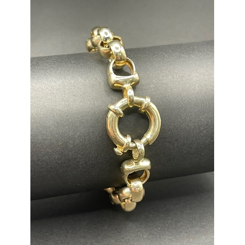 Ladies 9ct Yellow Gold Belcher Link Bracelet